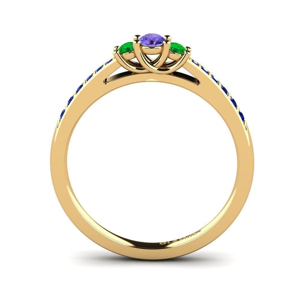 14ct Yellow Gold Tanzanite Engagement Ring Brielle