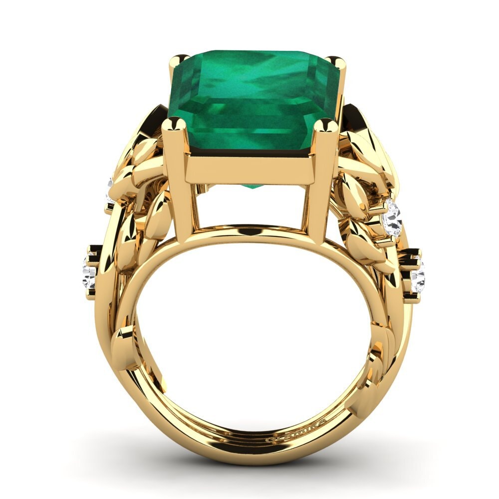 14k Oro Amarillo Anillo Brigette