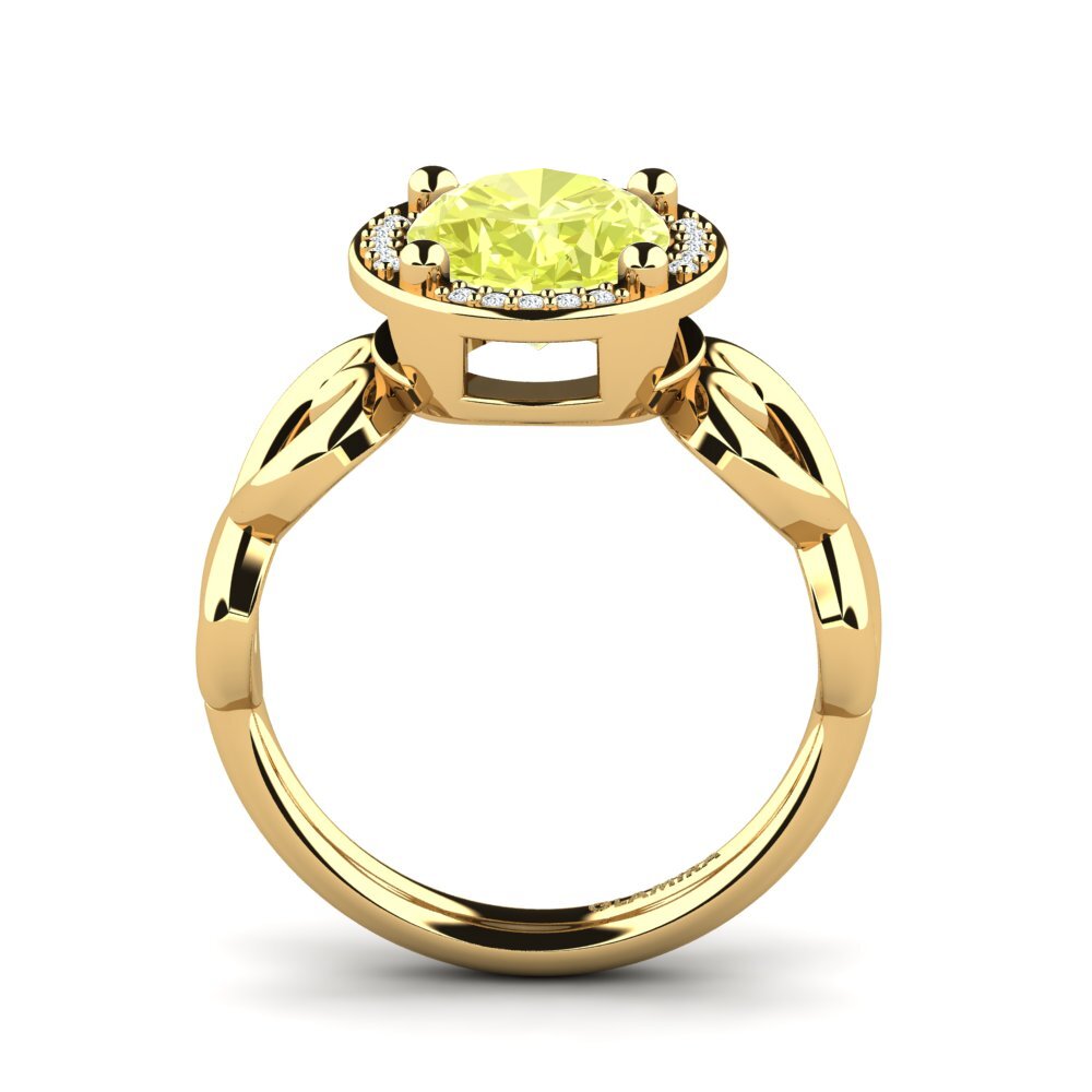14ct Yellow Gold Lemon Quartz Engagement Ring Brikena
