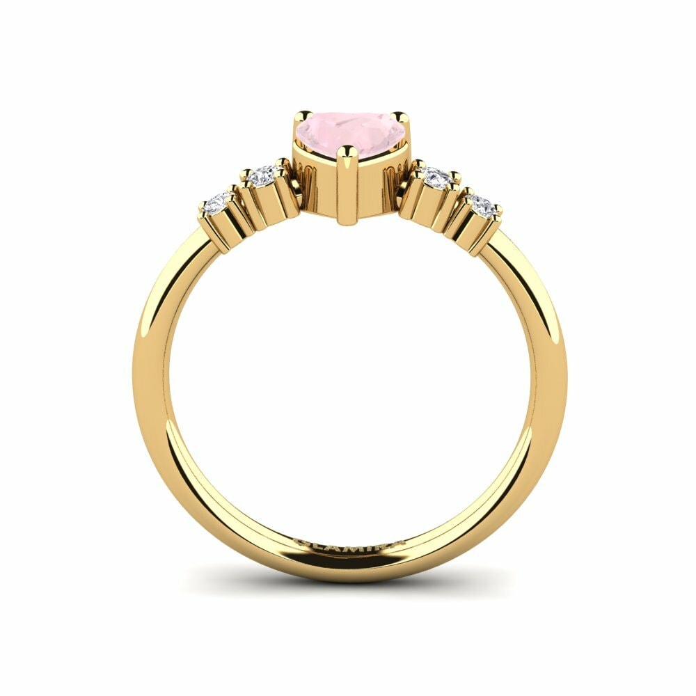 Quartz Rose Bague de fiançailles Brittany