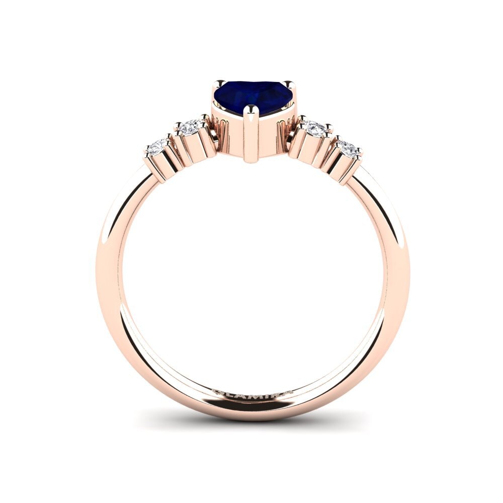 14ct Rose Gold Sapphire Engagement Ring Brittany