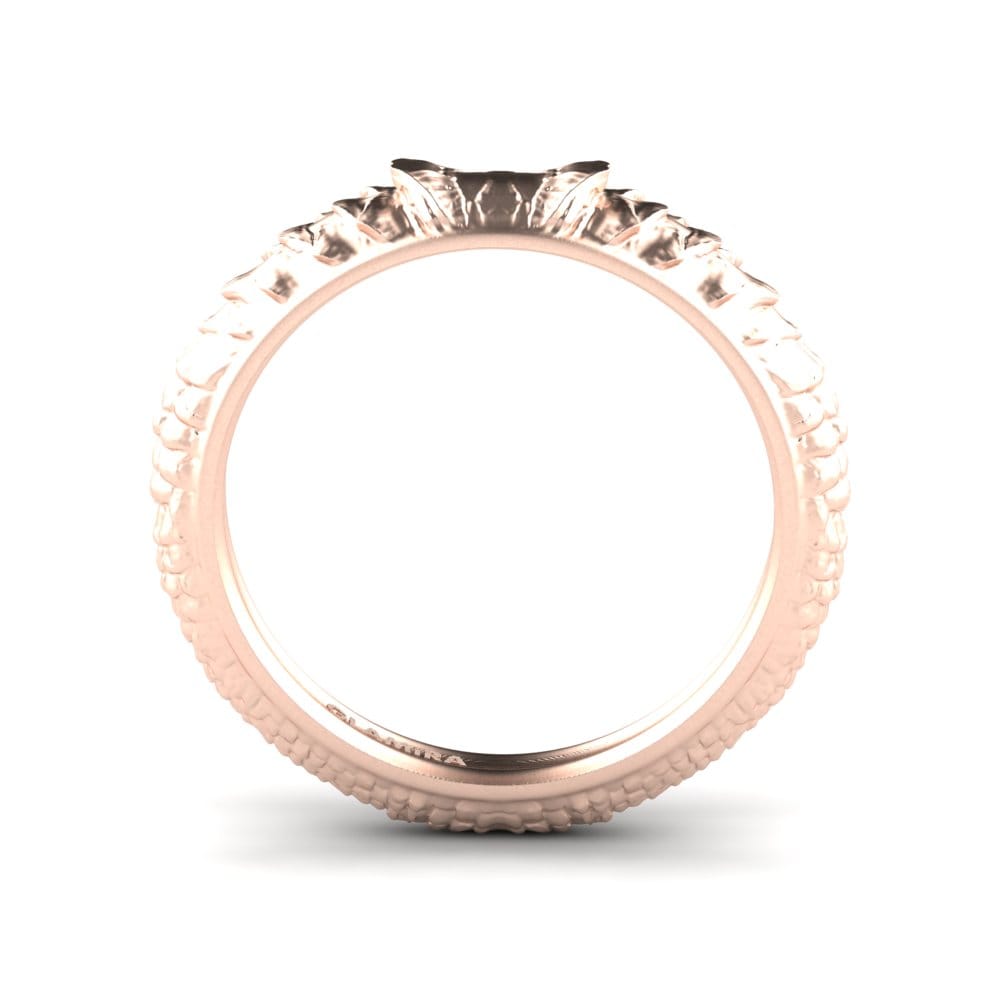 Ouro Rosa 14K Anel Brock