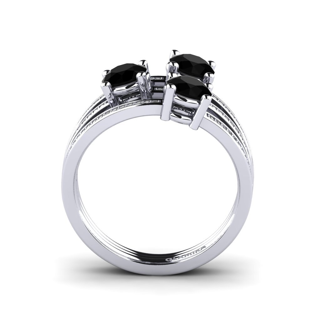 Black Diamond Engagement Ring Brosia