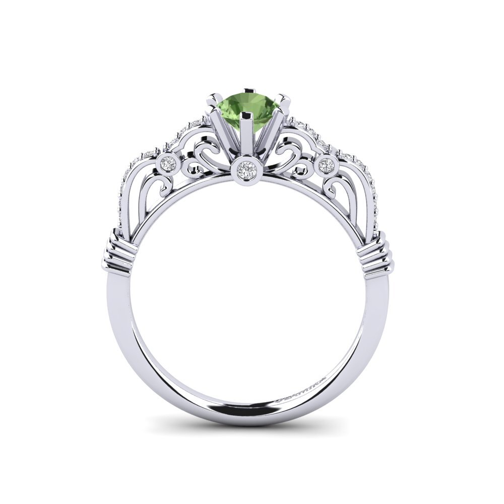Green Sapphire Engagement Ring Brunella