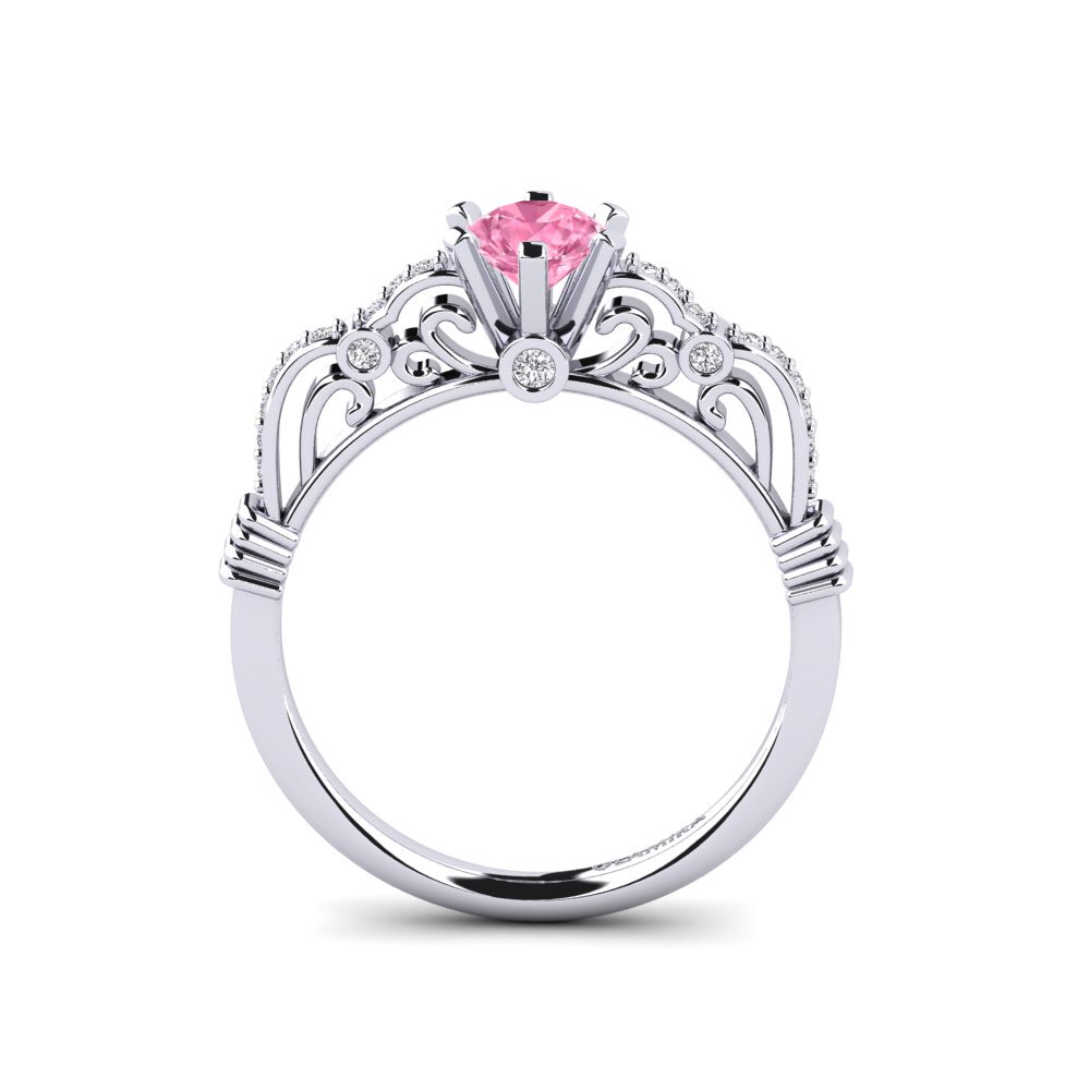 Pink Sapphire Engagement Ring Brunella