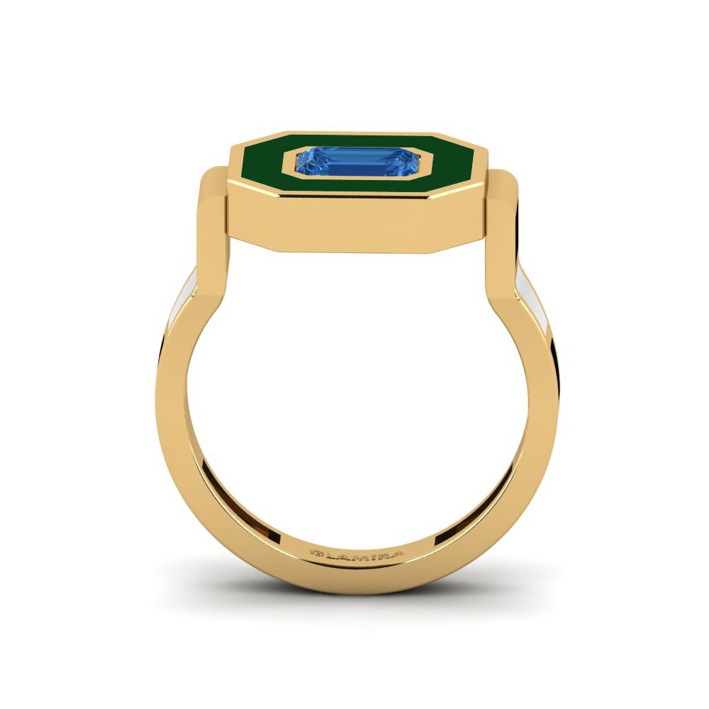 Dunkelblauer Zirkonia Ring Bryllu