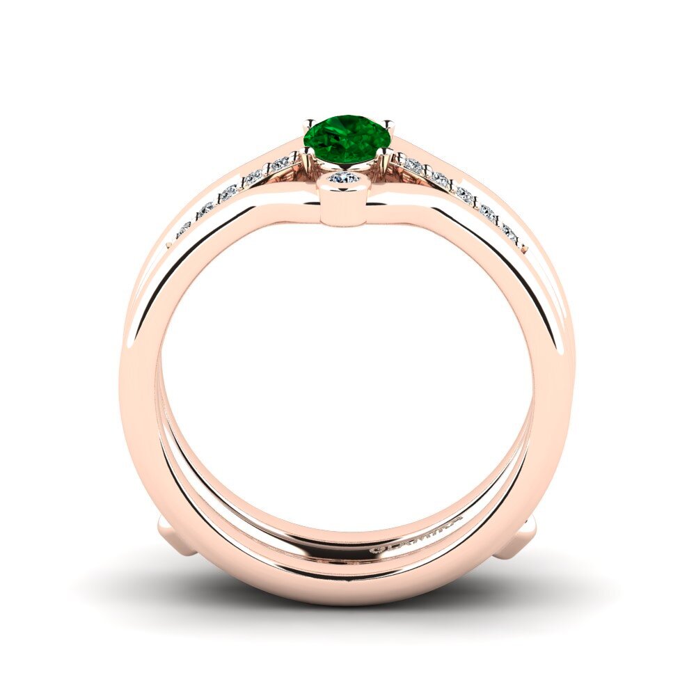 Zircônia Verde Anel Bryoc SET