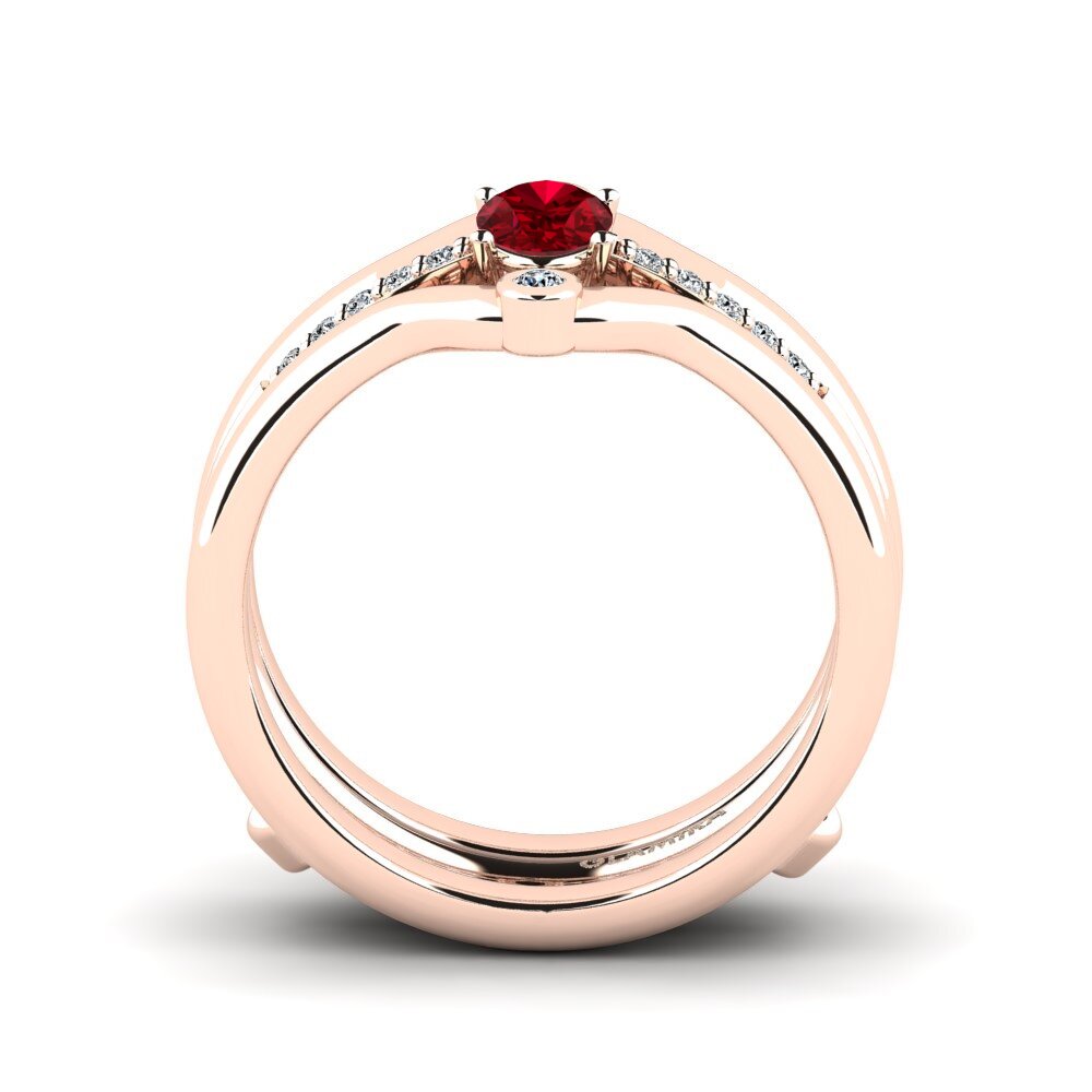 Circonita Roja Anillo Bryoc SET
