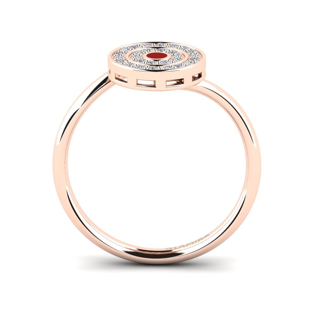 Rotgold 375 Verlobungsring Bucheron