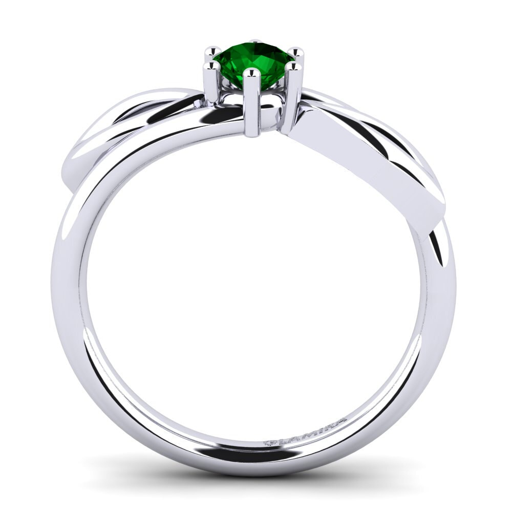 Green Zirconia Engagement Ring Buena