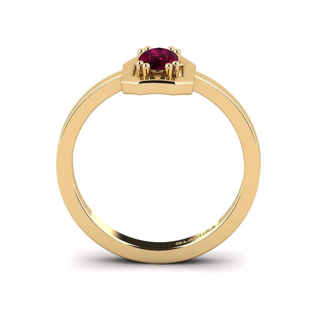 Rhodolite Garnet Engagement Ring Buhl