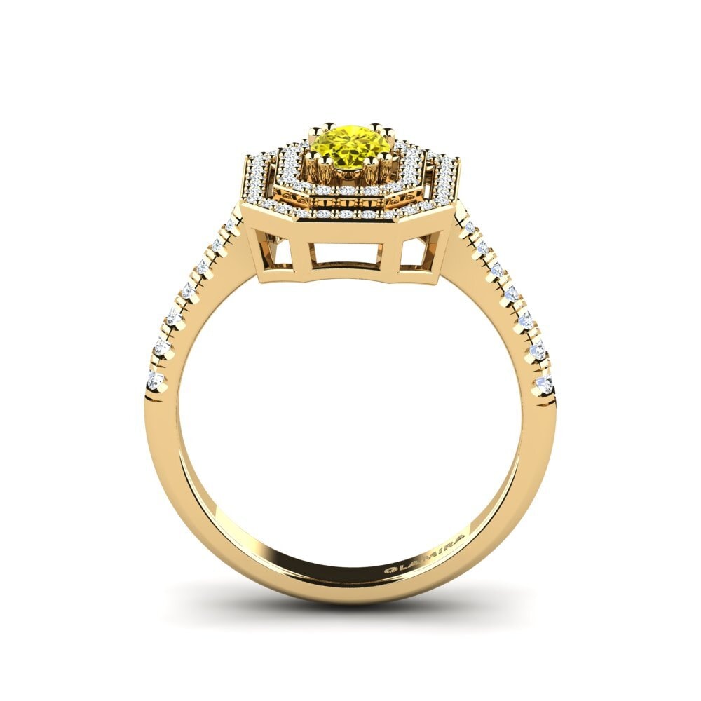 Diamante Amarillo Anillo de compromiso Buire