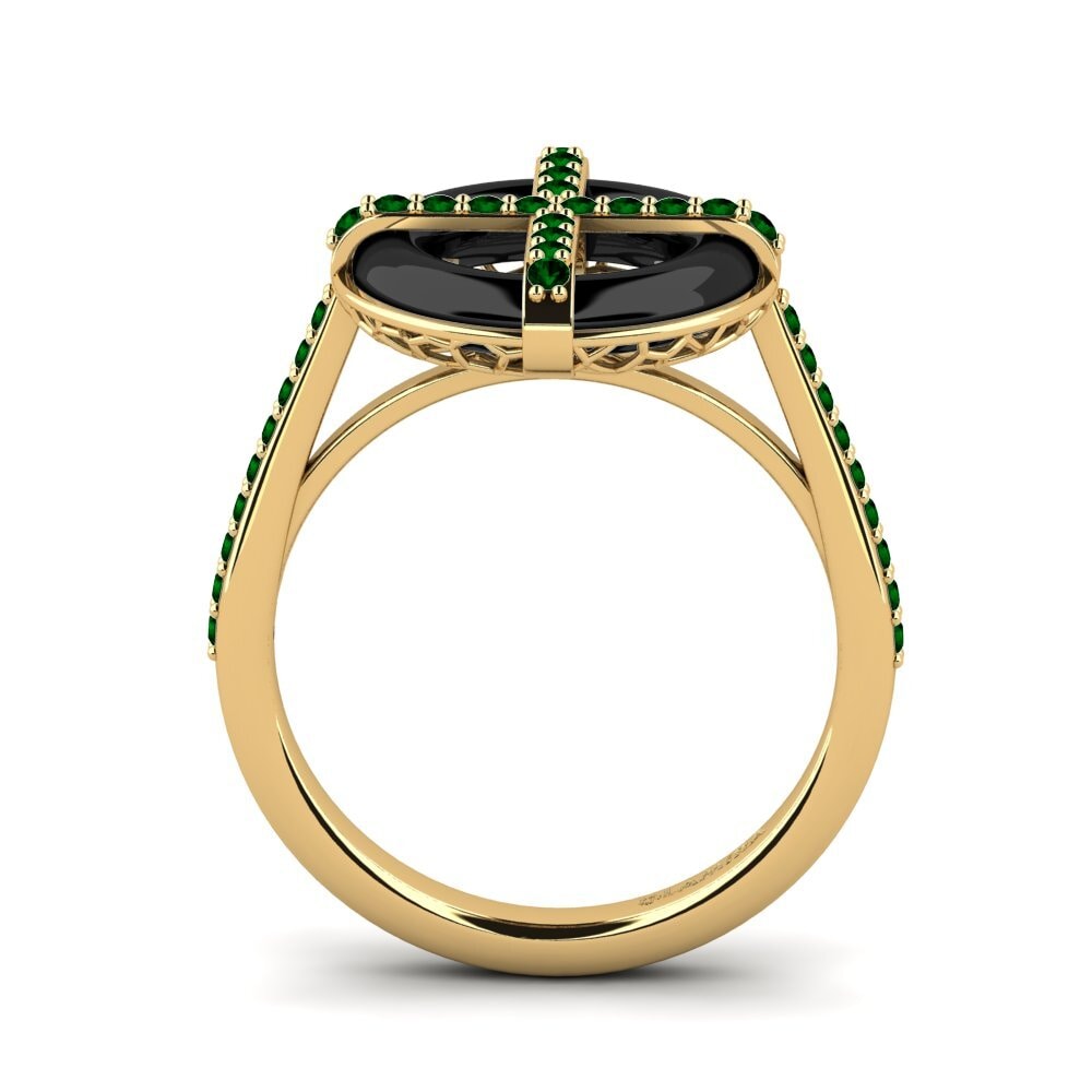 Zircônia Verde Anel Burbidge