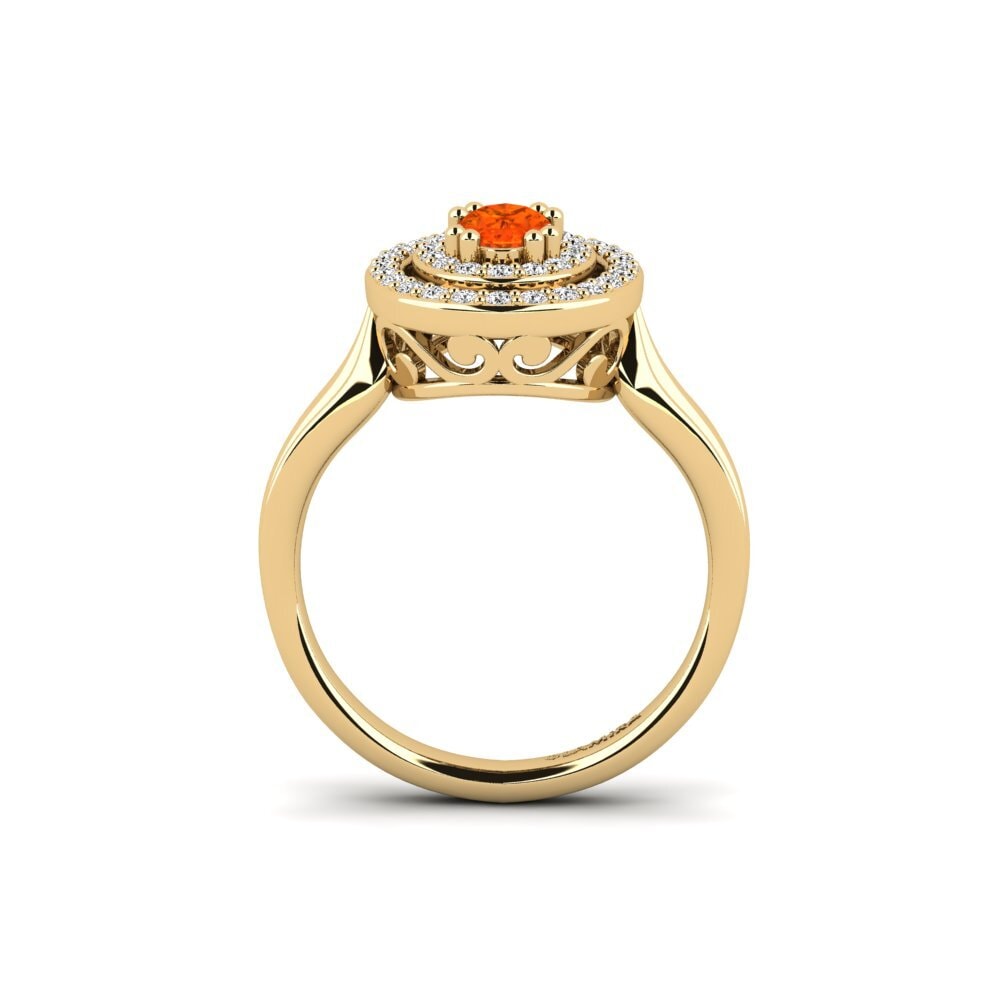 Ópalo Fuego Anillo de compromiso Cabannes
