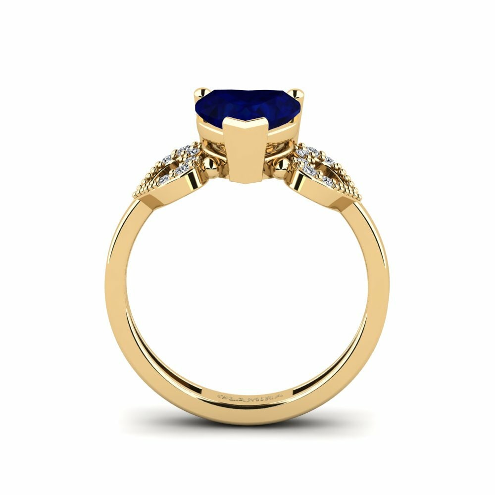 Sapphire Engagement Ring Cabbi - Heart