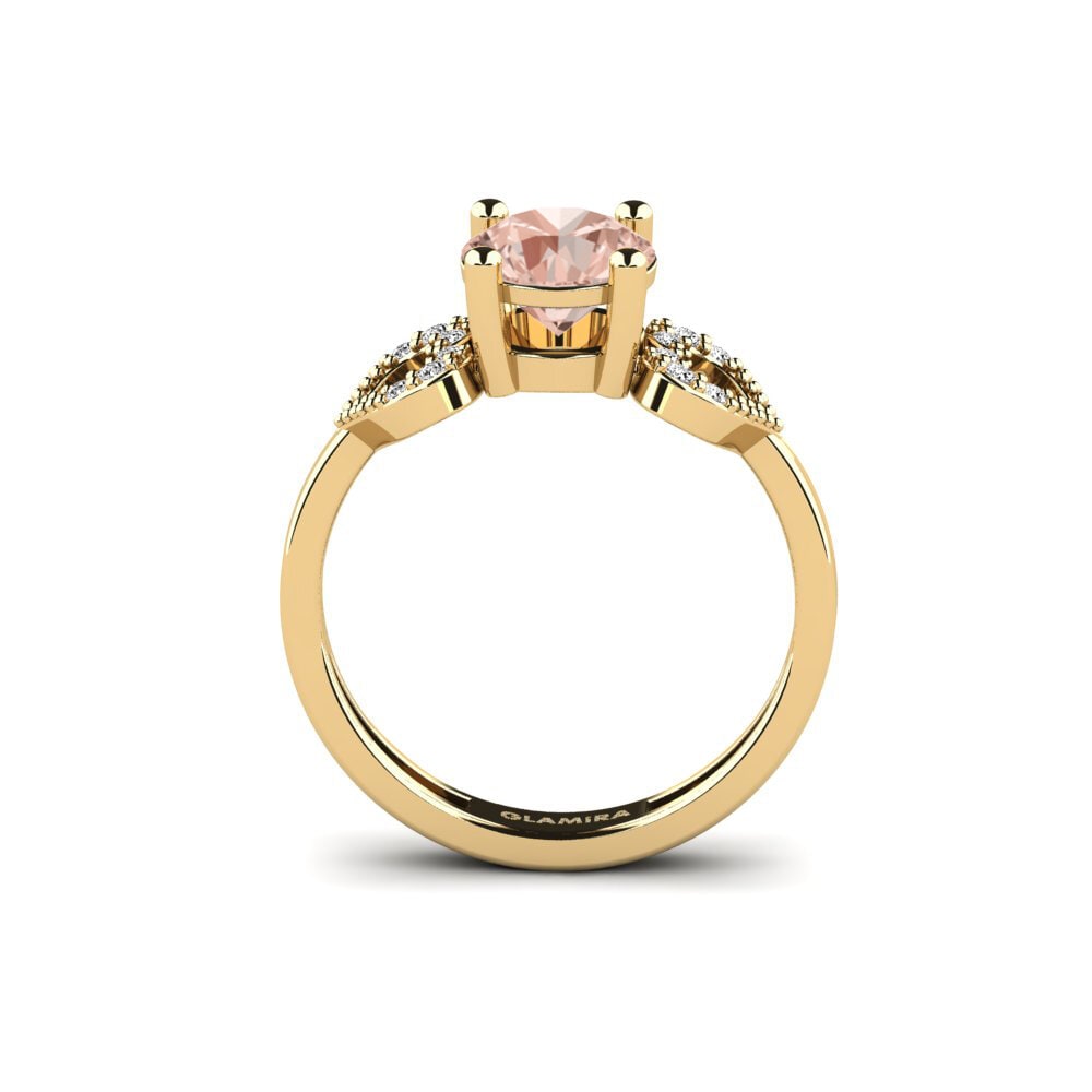 Morganite Engagement Ring Cabbi - Round