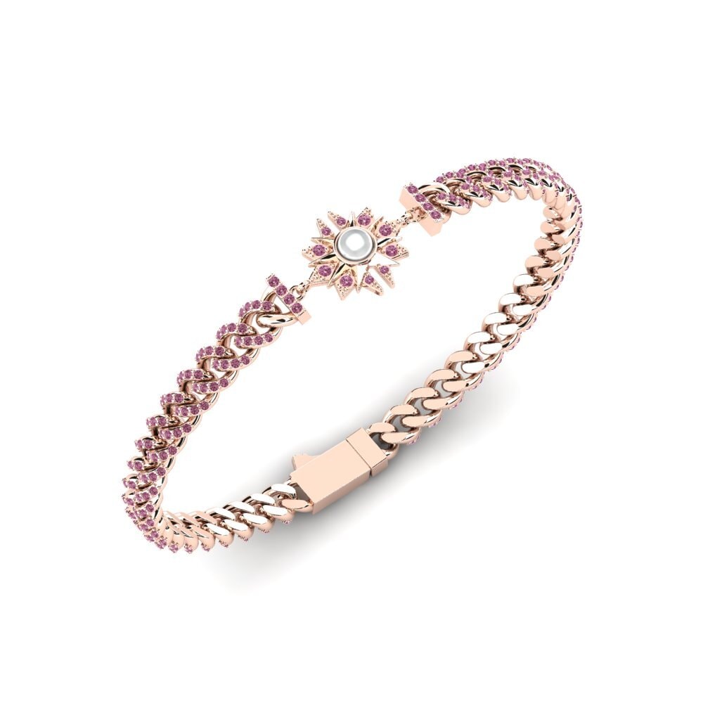 Rotgold 585 Rhodolit-Granat Damen armband Cajudy