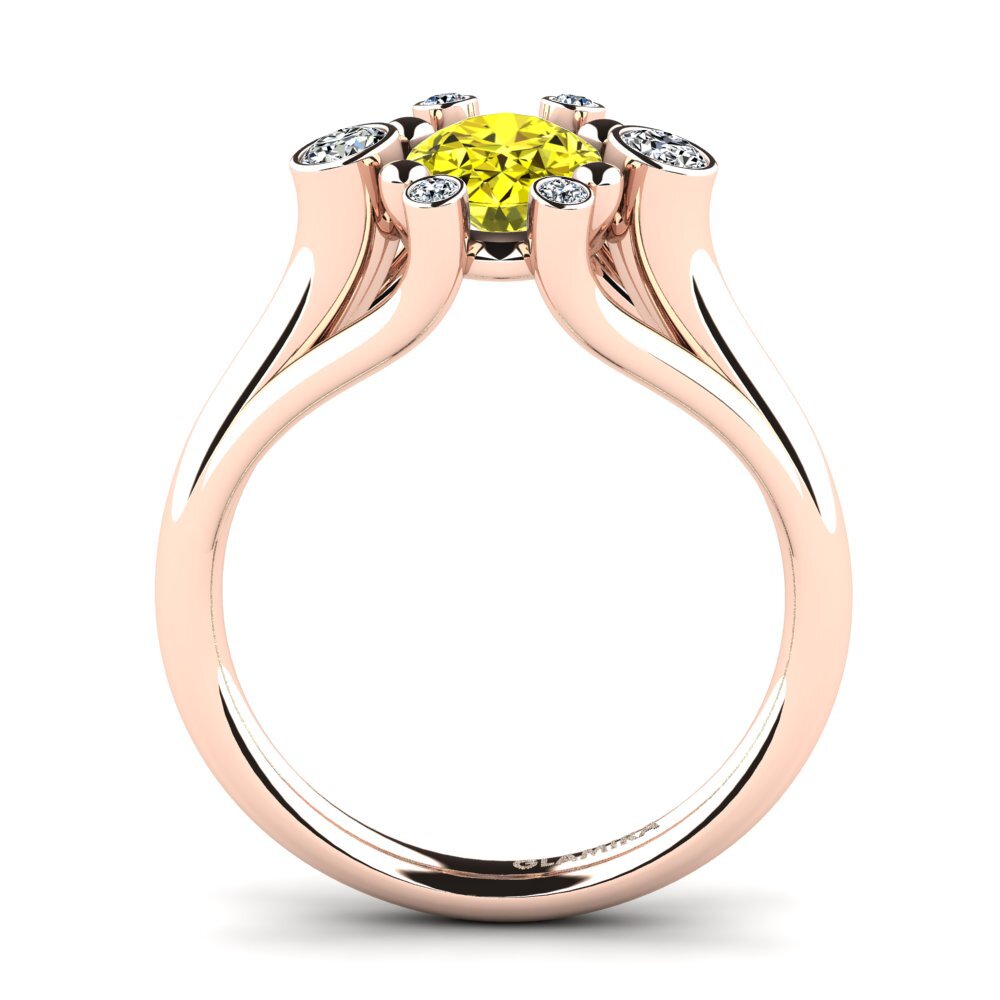 Yellow Diamond Engagement Ring Calanthe