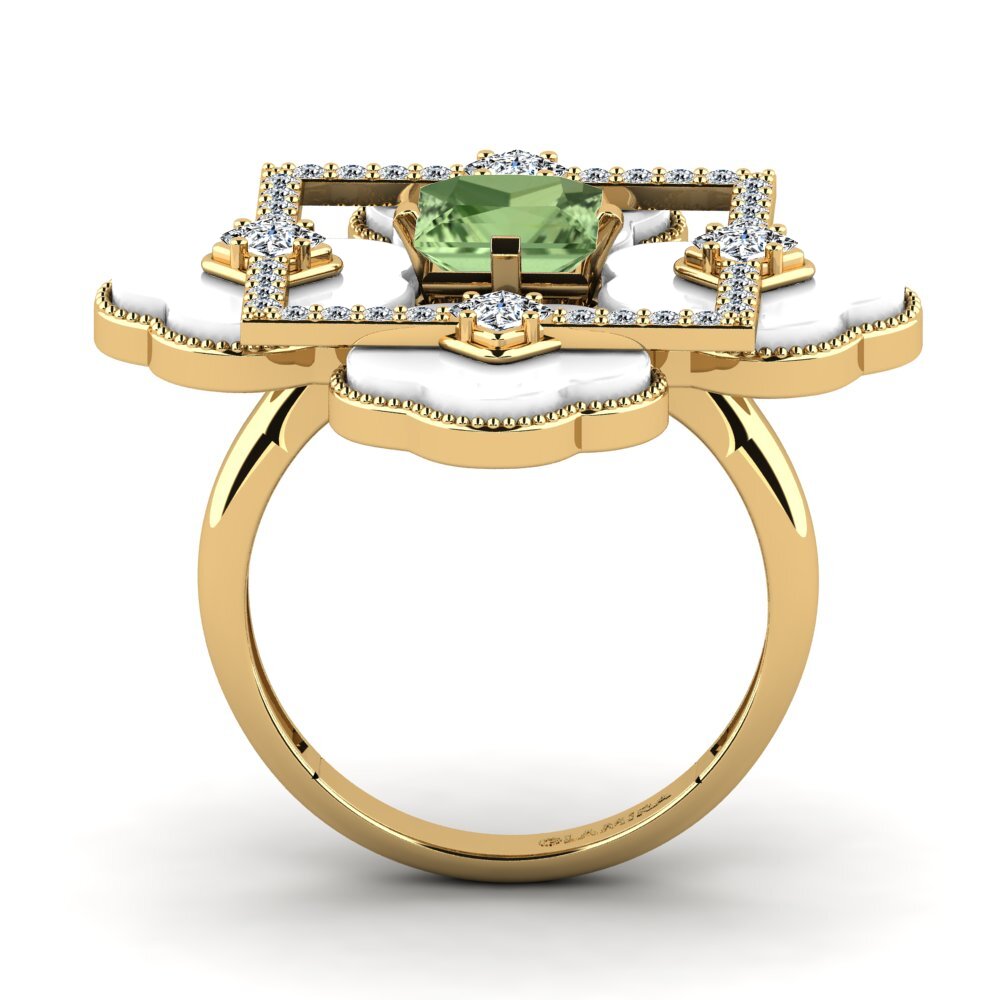 Princesa Zafiro Verde Anillo Caleb