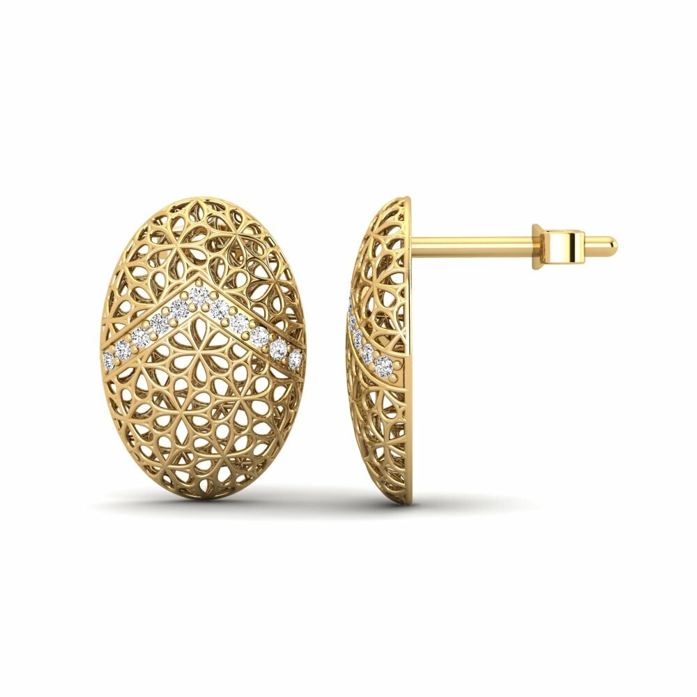 Moissanite Boucle d'oreille femme Calendula