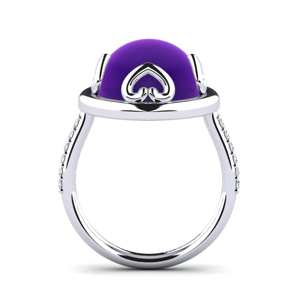 Améthyste Cabochon Bague Caltha