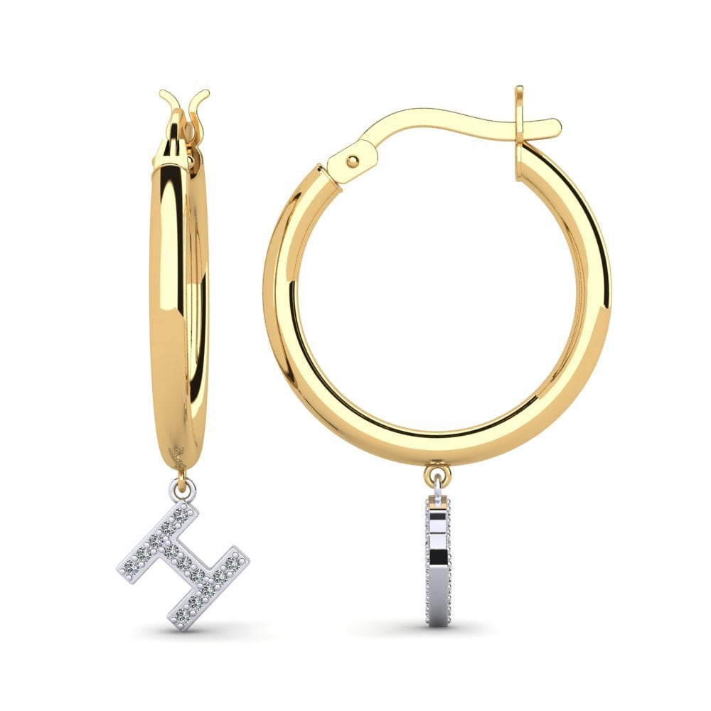 14ct Yellow & White Gold Women's Earring Camara H