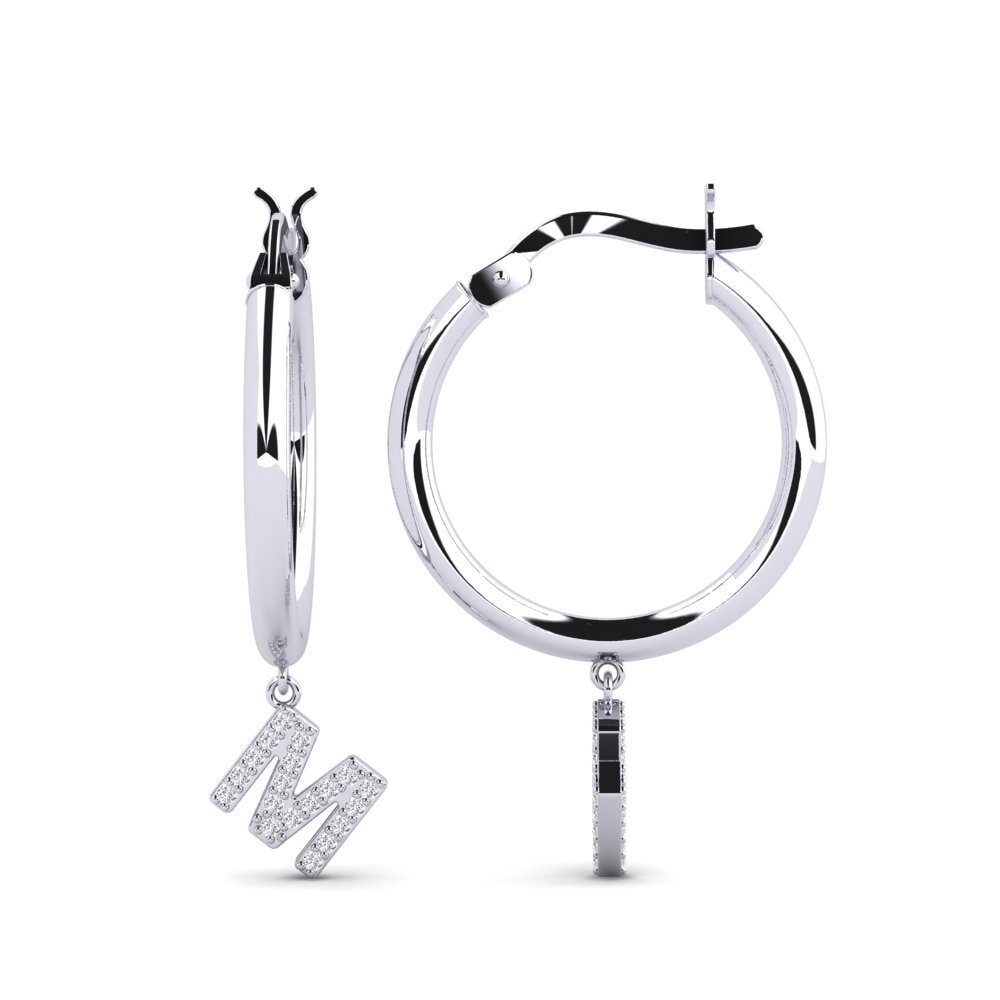 14ct White Gold Women's Earring Camara M