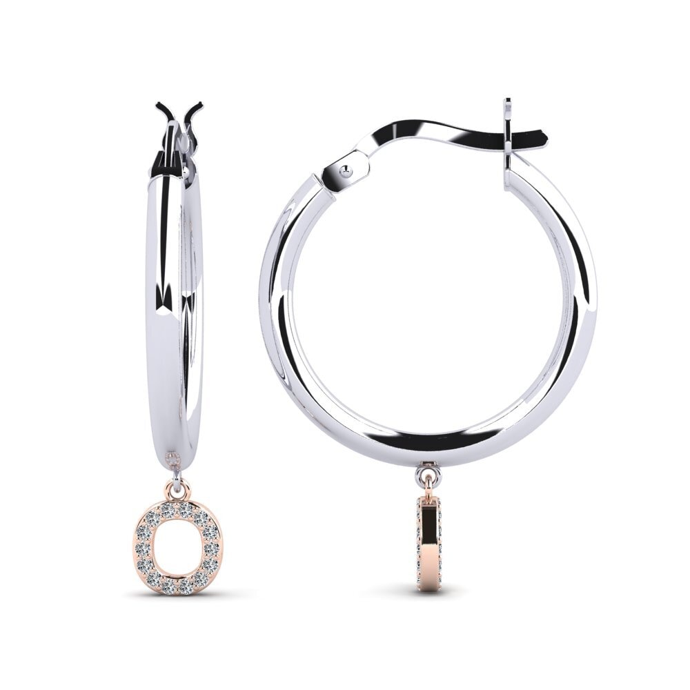 14ct White & Rose Gold Women's Earring Camara O