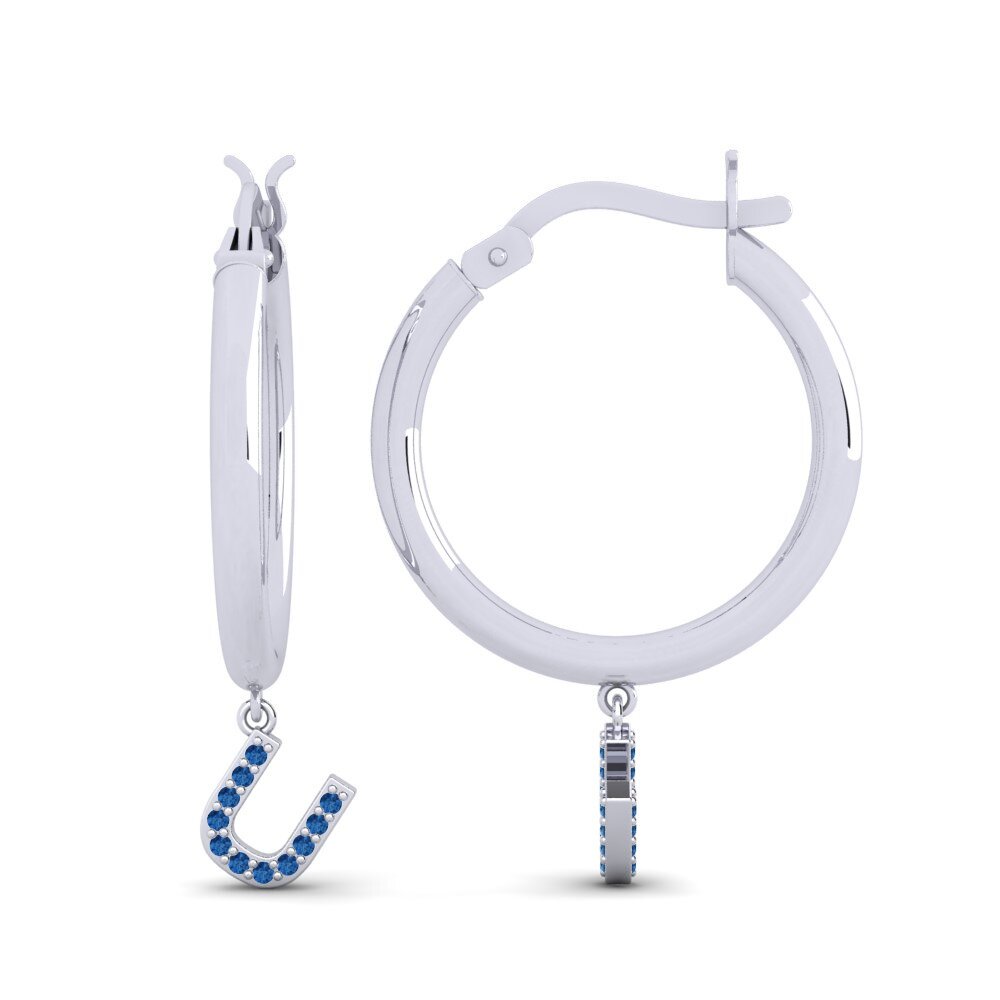 Dark Blue Zirconia Women's Earring Camara U