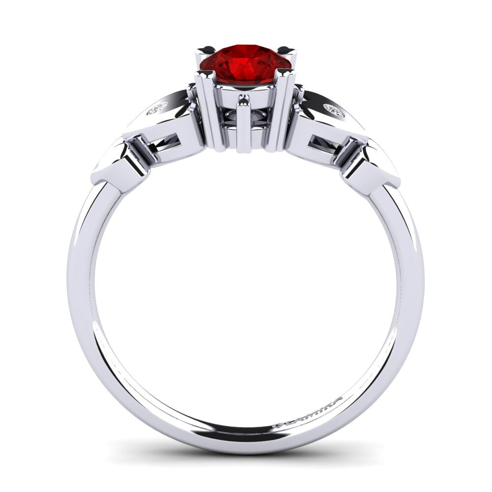 Ruby (Lab Created) Engagement Ring Camponilla