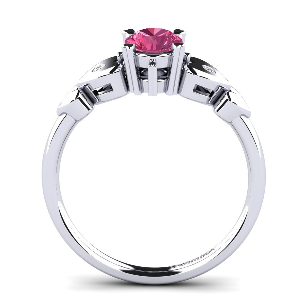 Pink Tourmaline Engagement Ring Camponilla