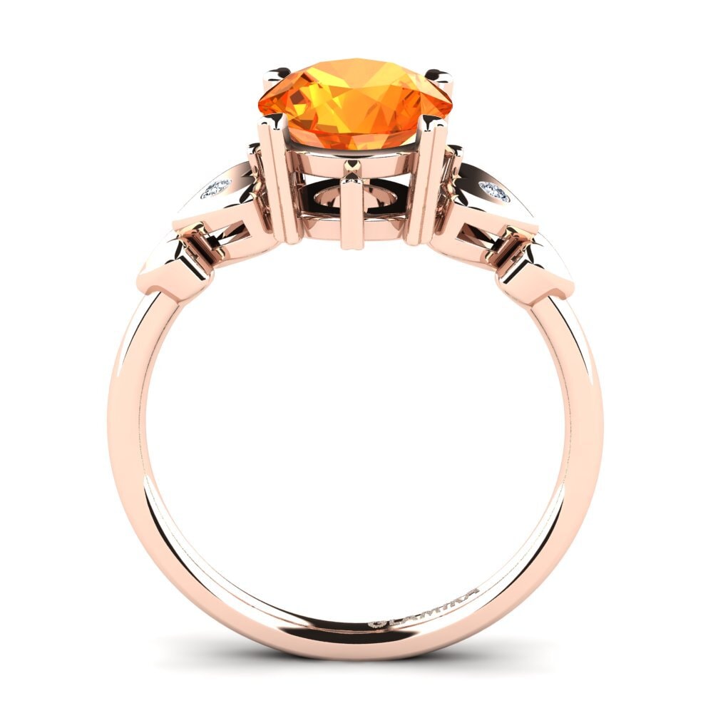 Zafiro Naranja Anillo de compromiso Camponilla 2.0 crt