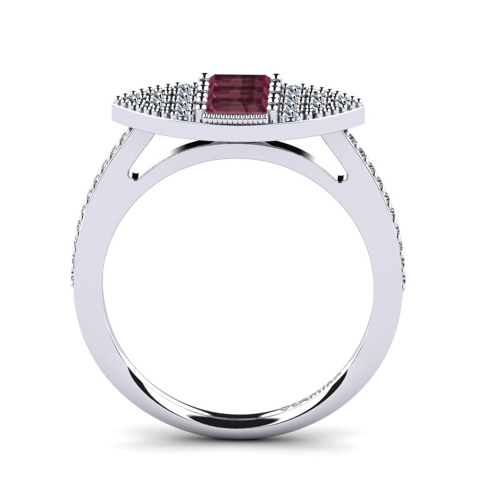 Rhodolite Garnet Engagement Ring Cantor