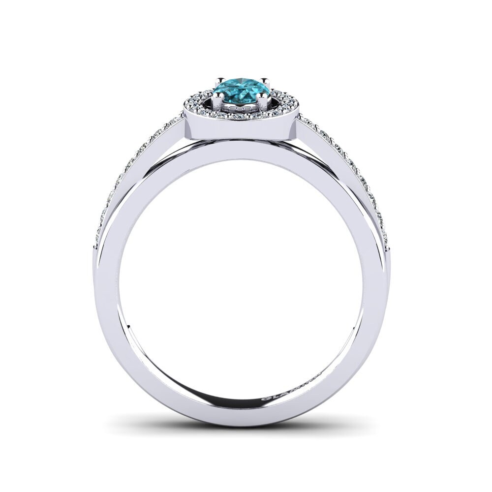 Blue Zircon Women's Ring Caol