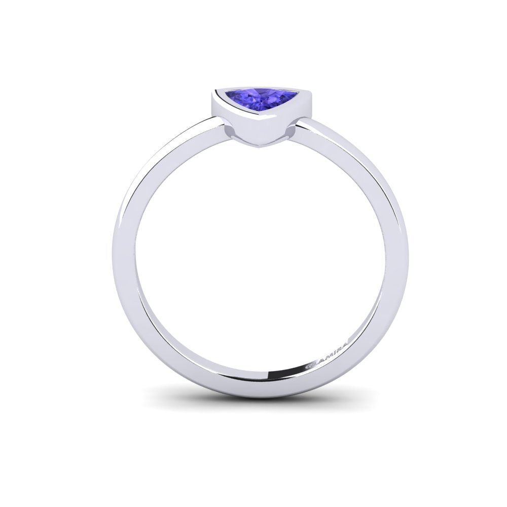Trillion Tanzanite Engagement Ring Capionn