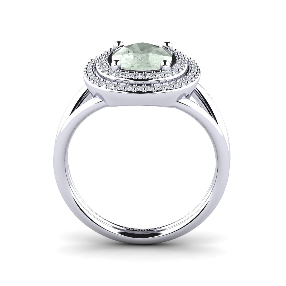Green Amethyst Engagement Ring Capritta