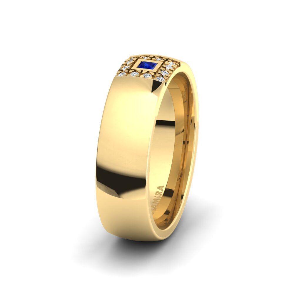 Sapphire Women's Wedding Ring Captivating Blaze 6 mm