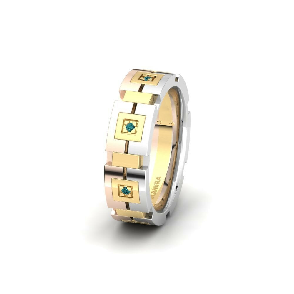 Diamant Bleu Alliance pour femme Captivating Charm 6 mm