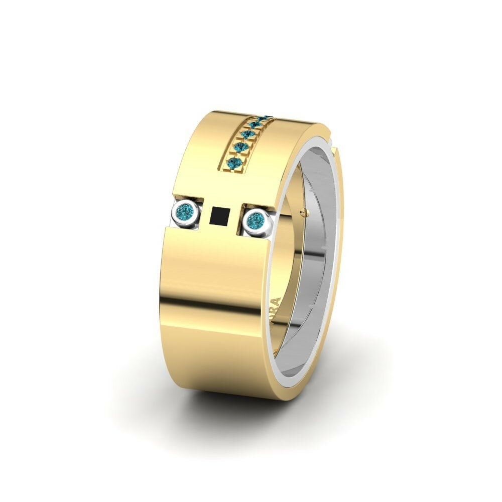 Diamant Bleu Alliance pour femme Captivating Element 8 mm
