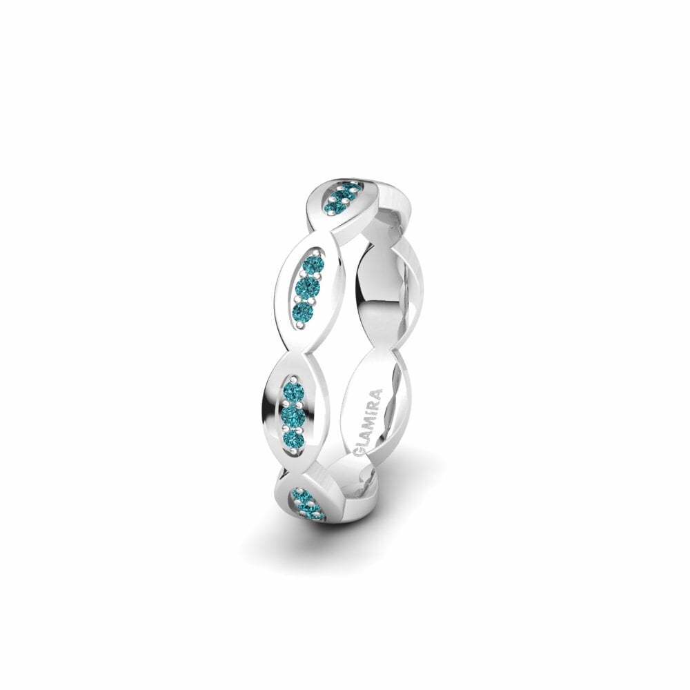 Diamant Bleu Alliance pour femme Captivating Impulse 4 mm