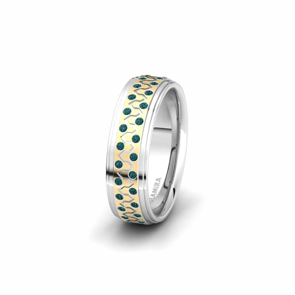 Blauwe Diamant Dames Ringen Captivating Protection 6 mm