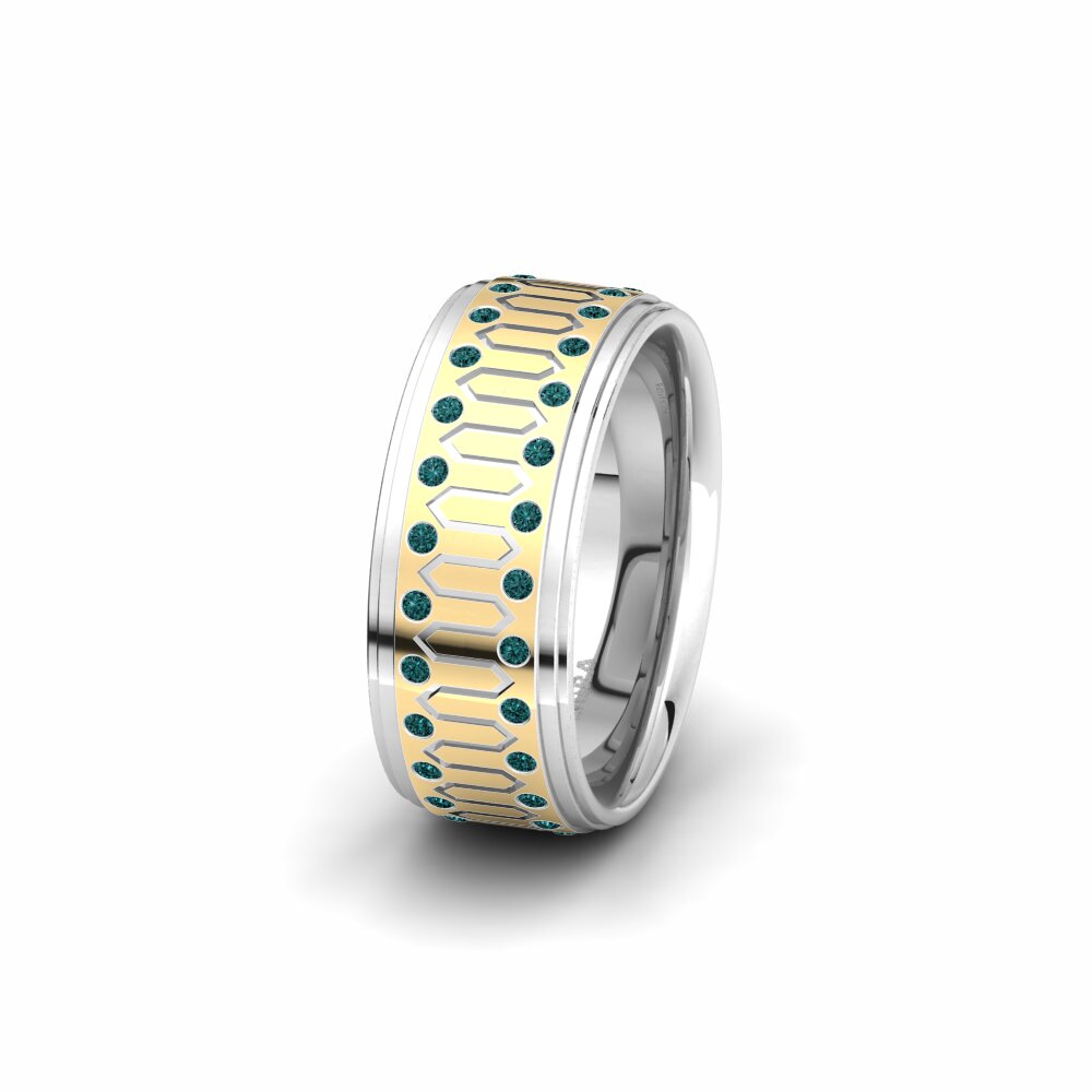 Diamant Bleu Alliance pour femme Captivating Protection 8 mm