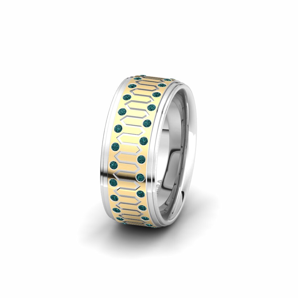 Blauwe Diamant Dames Ringen Captivating Protection 8 mm