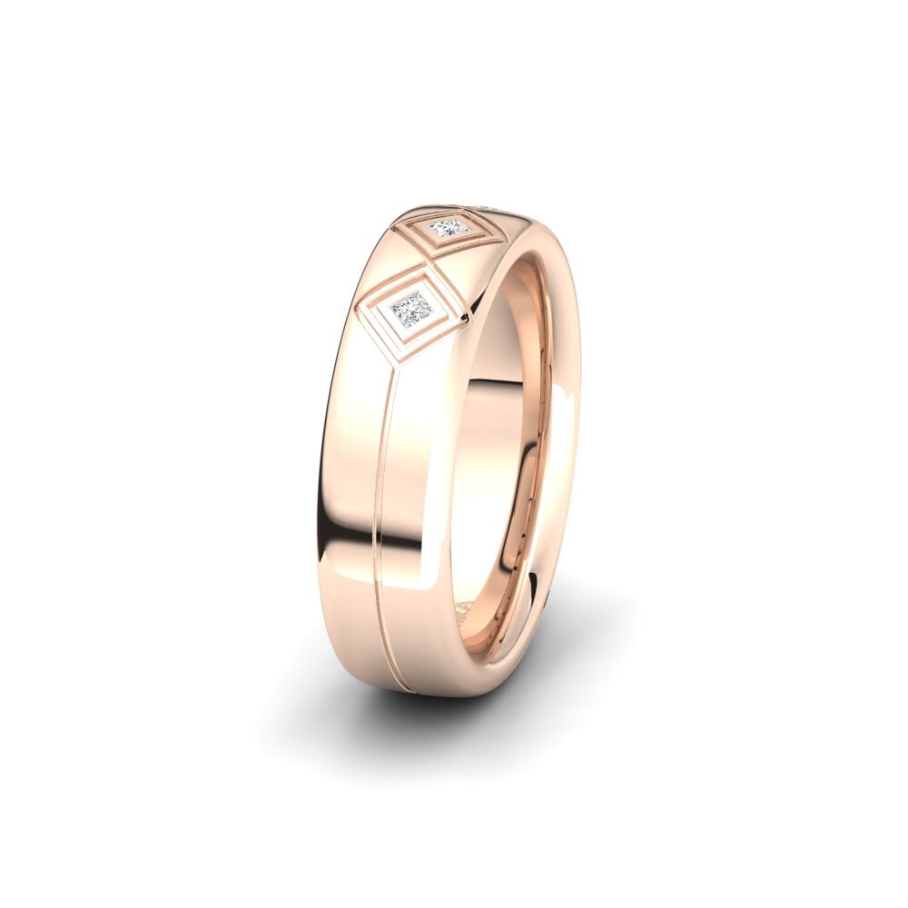 White sapphire Women's Wedding Ring Captivating Solstice 6 mm