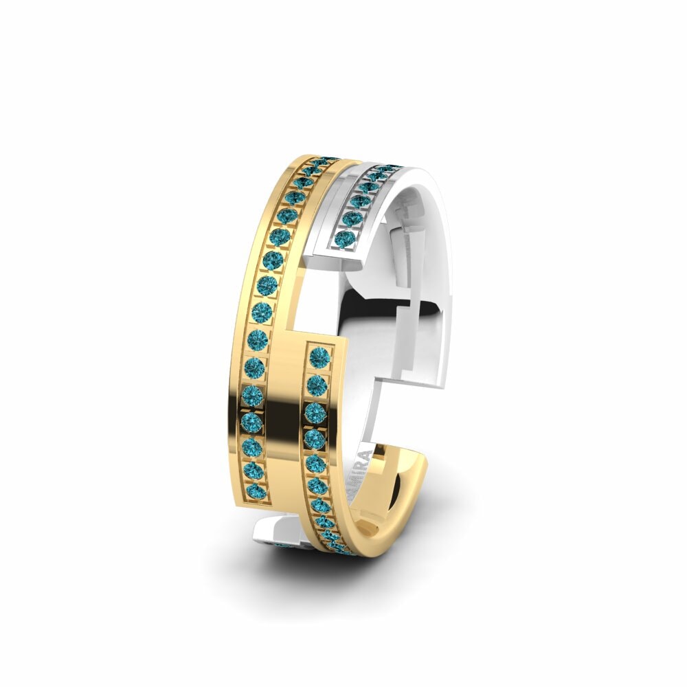 Diamant Bleu Alliance pour femme Captivating Start 6 mm