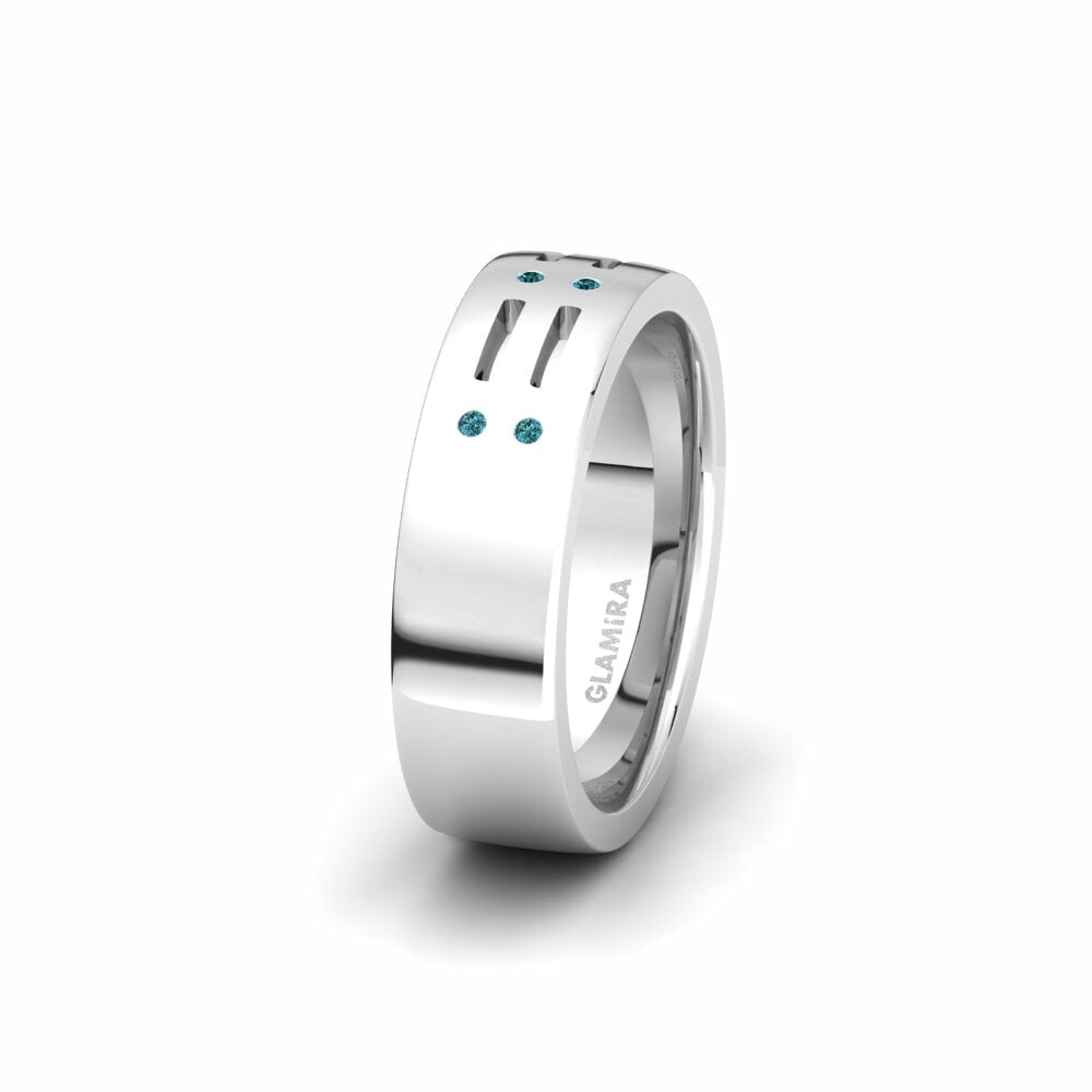 Diamant Bleu Alliance pour femme Captivating Union 6 mm