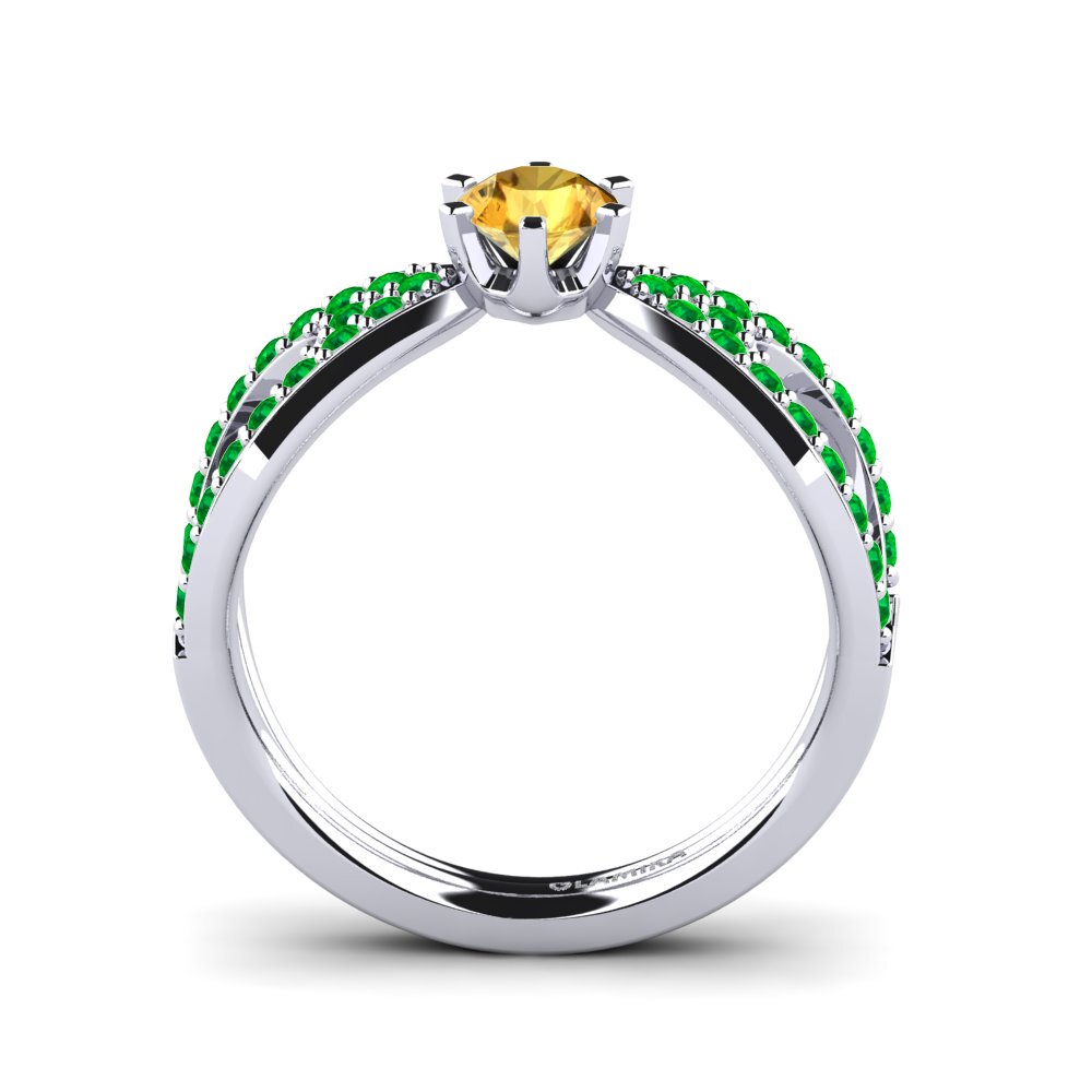 Citrine Engagement Ring Carameleta