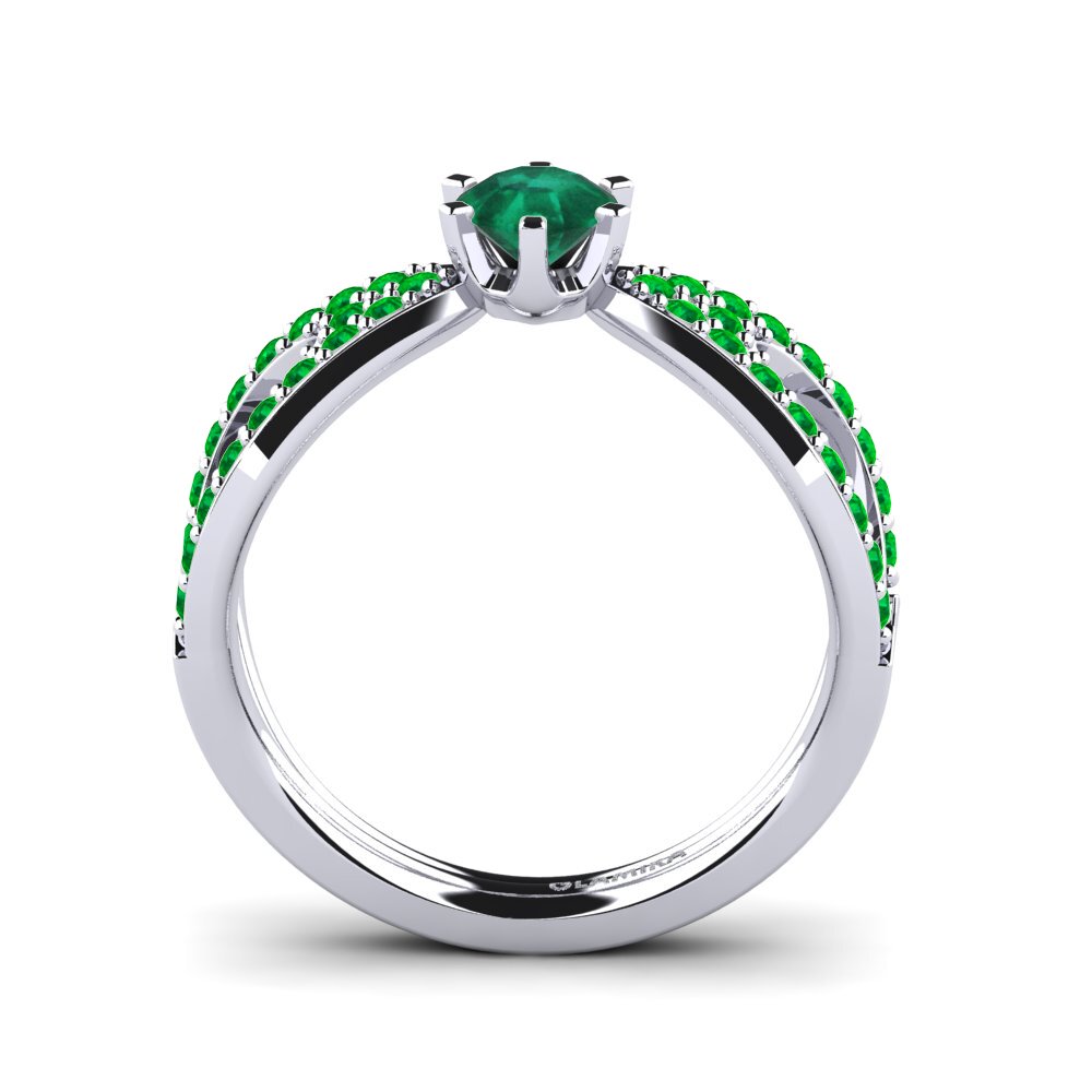 Emerald Engagement Ring Carameleta