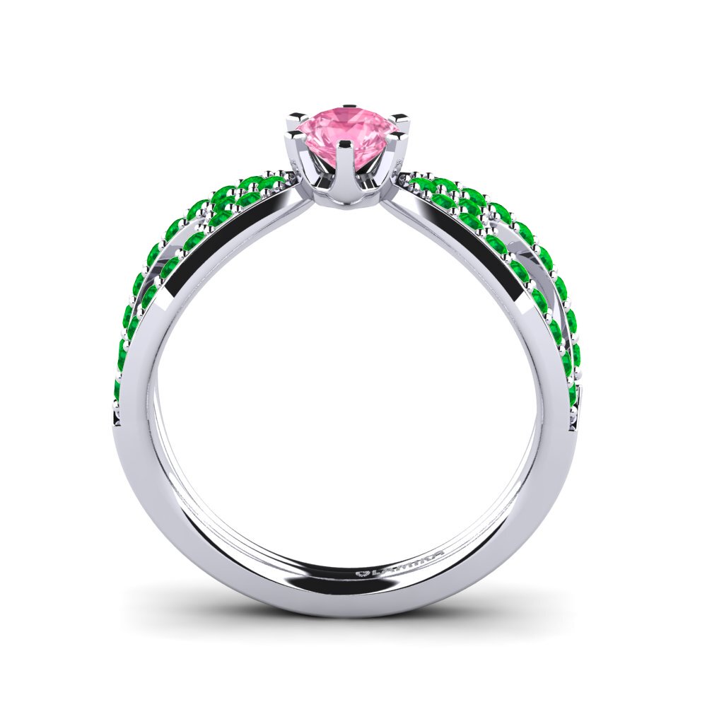 Pink Sapphire Engagement Ring Carameleta