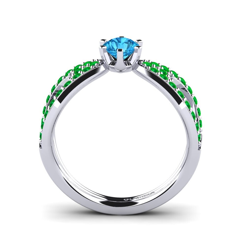 Blue Topaz Engagement Ring Carameleta